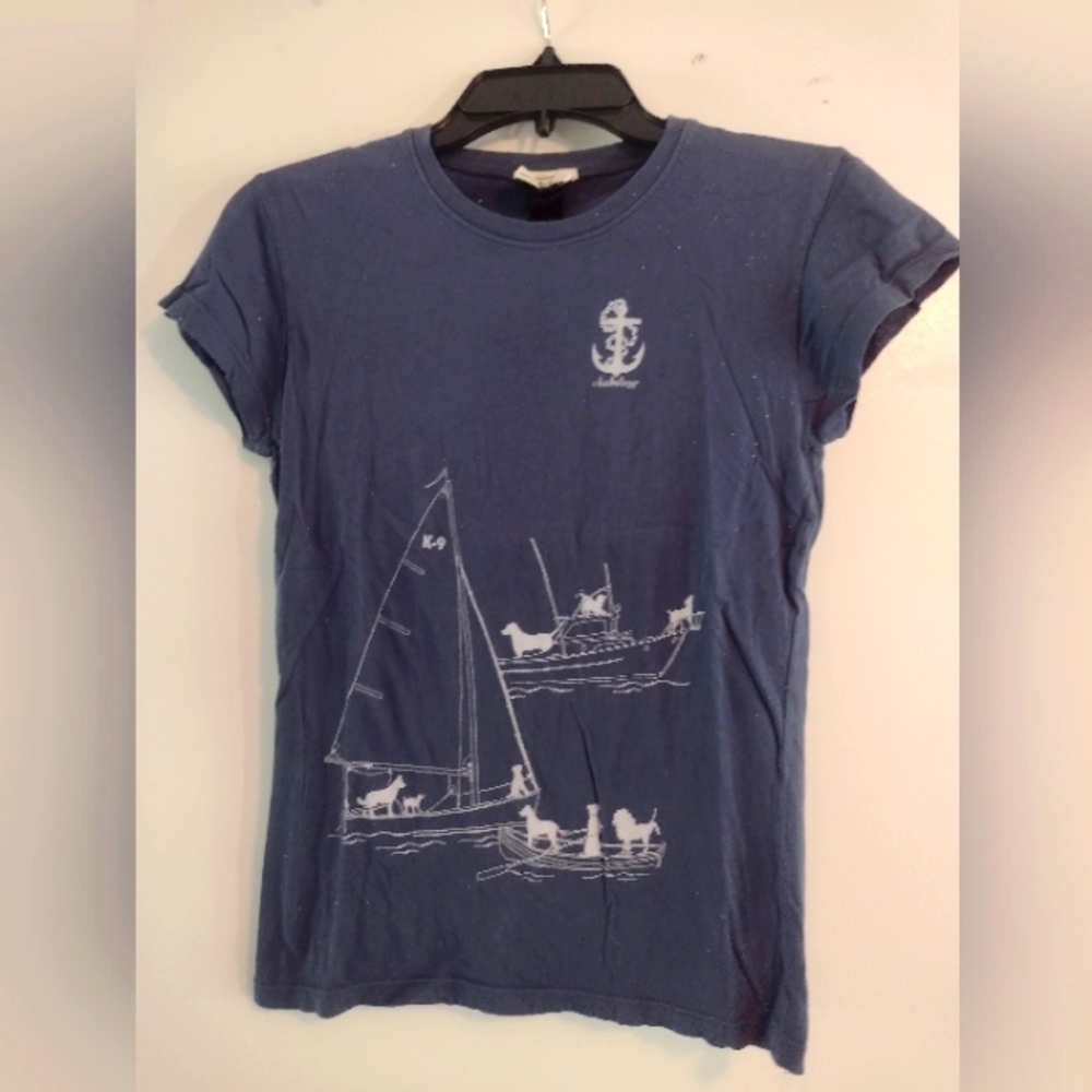 Barkology Woman's T- Dogs on Boats!